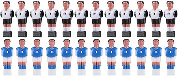 BESPORTBLE Pcs Foosball Replacement Players Set, Durable Abs Simulation Football Athletes, Assorted Colors, 4.33 Inch for Standard Foosball Table Rods, Ideal for Home Game Rooms and Parties