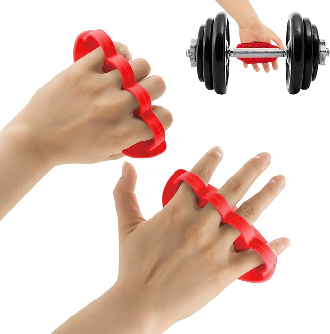 Anti-Slip Workout Grips: New Rubber Gym Grips Deadlifts Palm Protection Gloves for Weight Lifting, Dumbbell, Deadlift, Bar Pad Pull Up Grippers, Gym Training and Exercise for Men Women