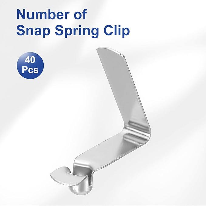 HARFINGTON Single Button Kayak Paddle Snap Spring Clip Spring Steel V-Shaped Hollow Lift Telescopic Locking Tube Pole Clips for Tent Camping