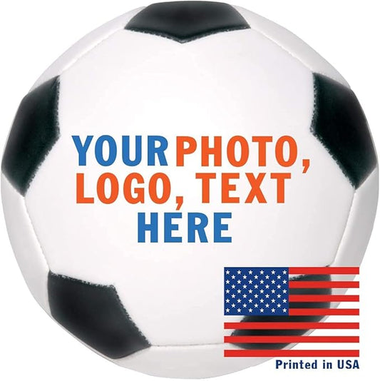 Personalized Custom Mini Size 6 Inch Official Size 1 Soccer Ball | Customized Soccer Ball with Name, Photo, or Text | Trophy or Gift for Coach, Son, Boyfriend, or Any Soccer Fan