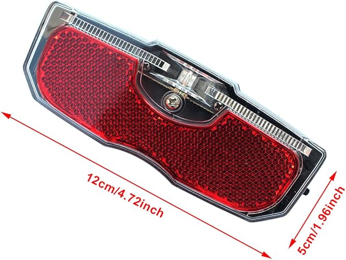Bike Cycling Bicycle Rear Reflector Tail Light for Luggage Rack NO Battery Aluminum Alloy Reflective Taillight