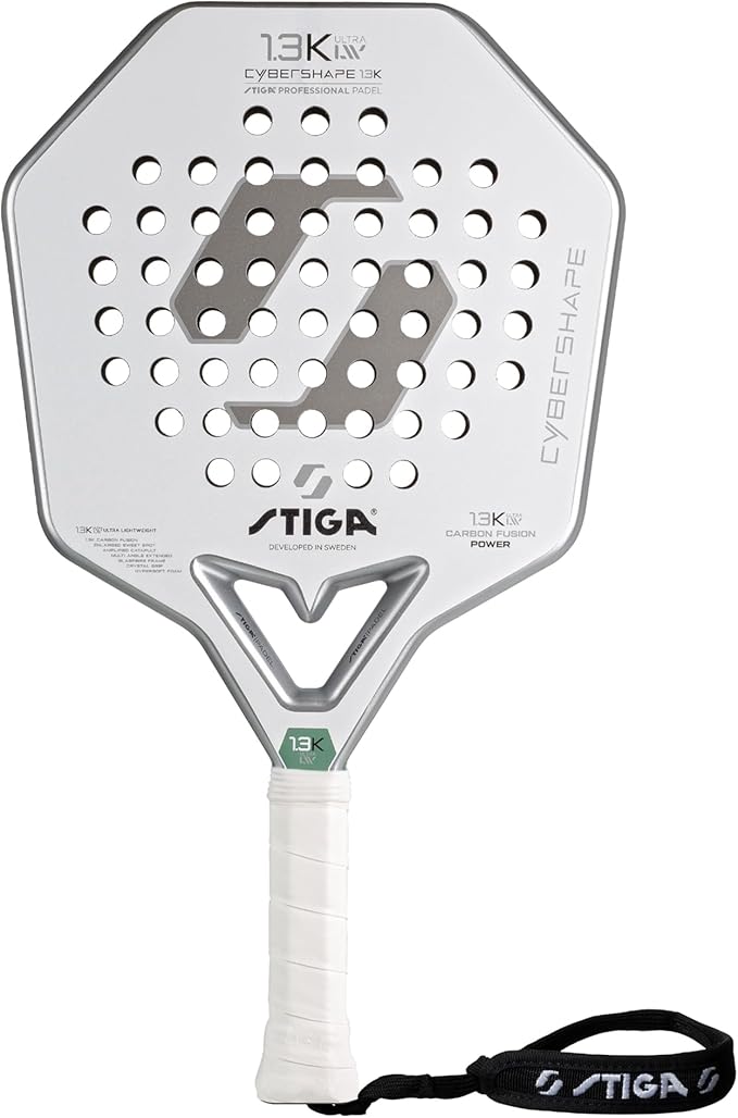 Stiga Padel Racket 1.3K LW Cybershape, Lightweight Racket for Intermediate & Junior Players for Fast-Paced Padel Play, Competition Approved