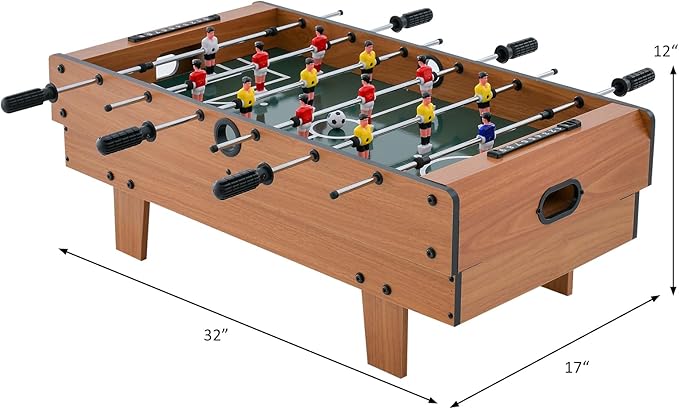 Giantex 4-in-1 Combination Game Table, with Soccer, Hockey, Billiards, Table Tennis, Perfect for Game Room, Family Night, Wood Foosball Game Table Top