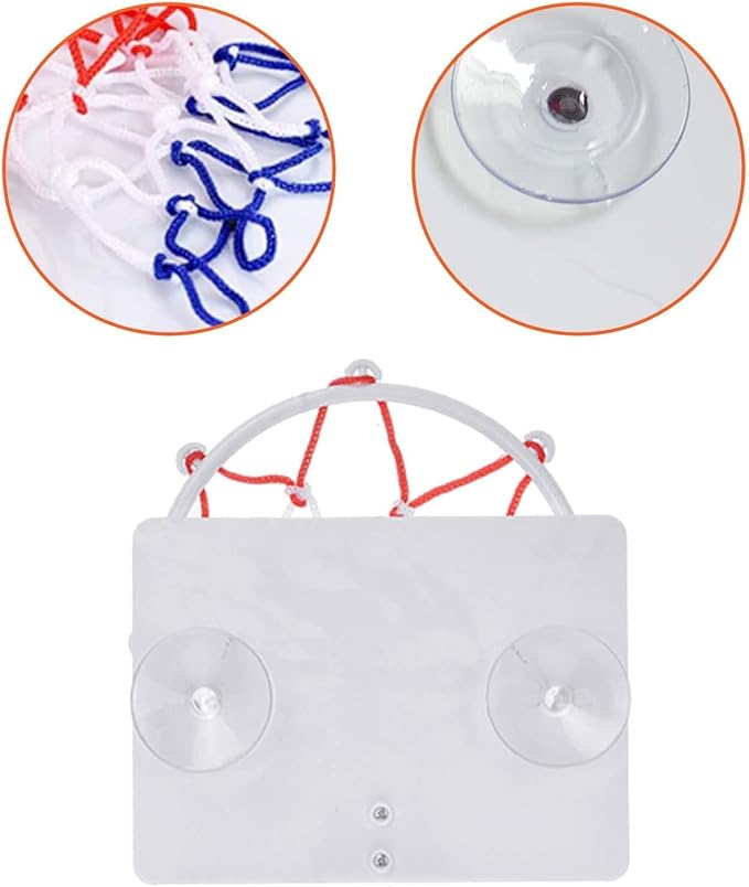 CYFIE Basketball Hoop Toddler, Bathtub Bath Toys for Office Desk Bathroom Slam Dunk Games, Suction Cup Basketball Hoop for Kids Girls Boys