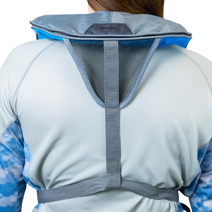 BLUESTORM Cirrus26 Inflatable PFD Life Jackets for Adults | US Coast Guard Approved Automatic Life Vest w/Manual Override Convertibility