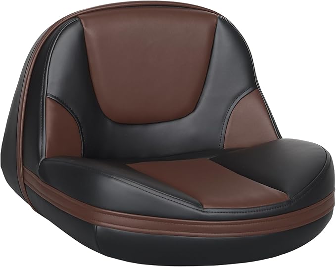 Lean Pro Casting Fishing Boat Seat High Back Bass Boat Seat, Black/Brown