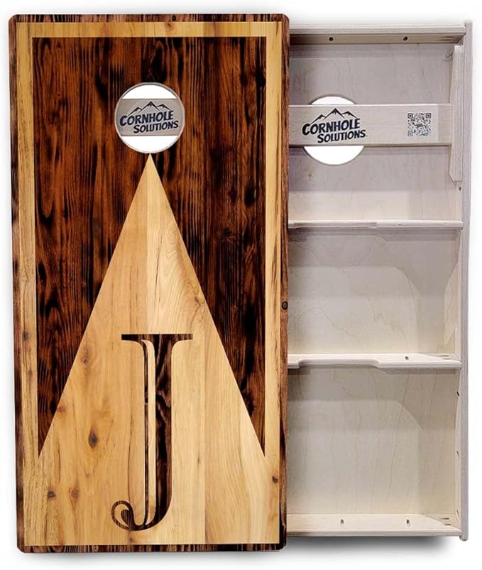 Tournament Cornhole Boards - Regulation 2'x4' Set 3/4" Baltic Birch - Bags Sold Separatetly (Wood Letter Design)