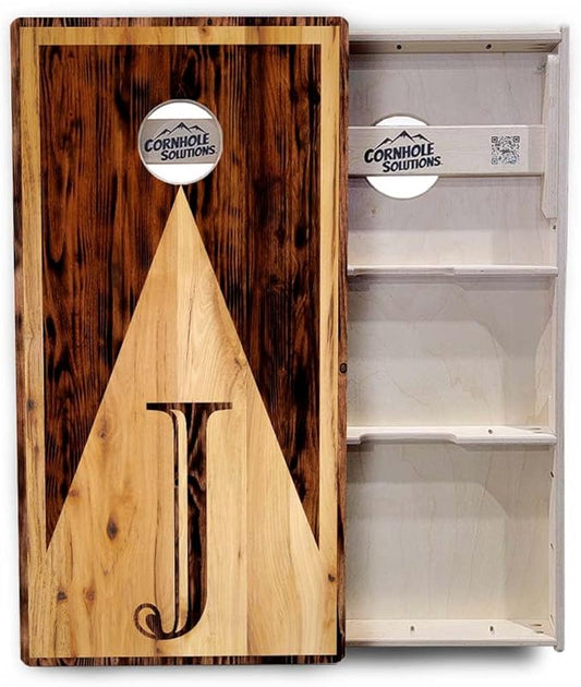 Tournament Cornhole Boards - Regulation 2'x4' Set 3/4" Baltic Birch - Bags Sold Separatetly (Wood Letter Design)