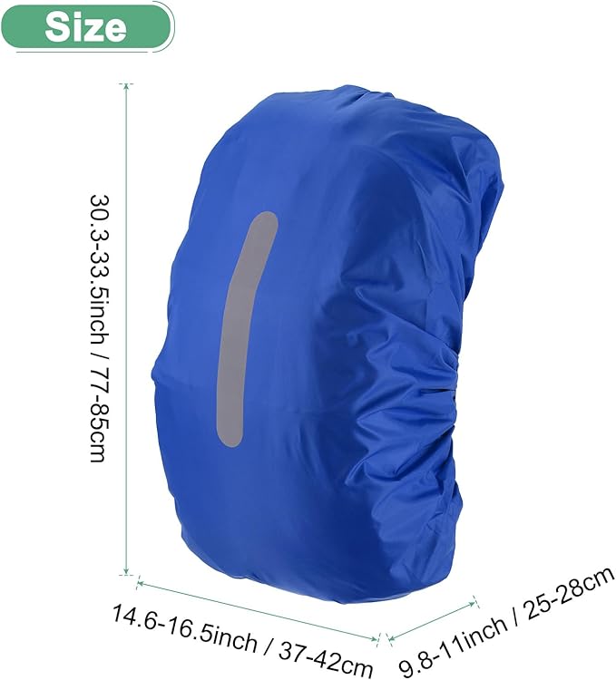 Waterproof Backpack Rain Cover Waterproof Backpack Cover, Bag Rain Cover with A Vertical Reflective Strap for Hiking/Biking/Camping/Outdoor Traveling