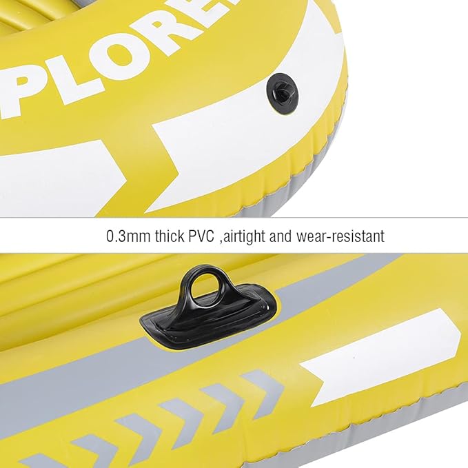 1 Person PVC Inflatable Kayak Boat 55kg Capacity Portable Fishing Canoe for Drifting and Diving