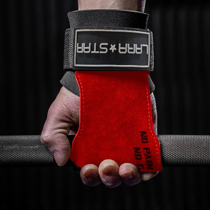 LARA STAR Weight Lifting Wrist Straps for Maximum Grip Support,Lifting Strap for Weightlifting, Gym Grips Hook for Deadlifts, Powerlifting, Heavy Shrug Women/Men