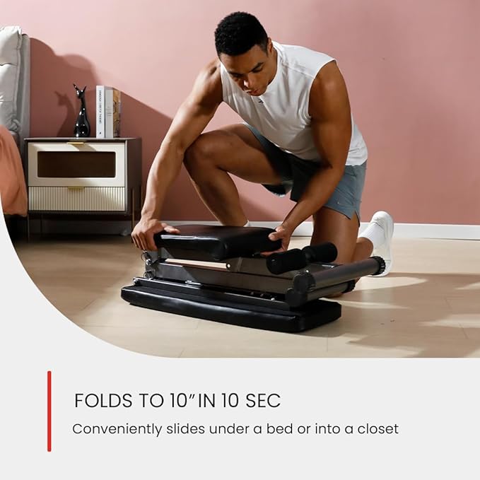 FF Finer Form 5-in-1 Weight Bench, Adjustable & Foldable for Bench Press, Strength Training and Full Body Workout, Perfect for Dumbbell Sets or an Adjustable Dumbbell Set in Your Home Gym