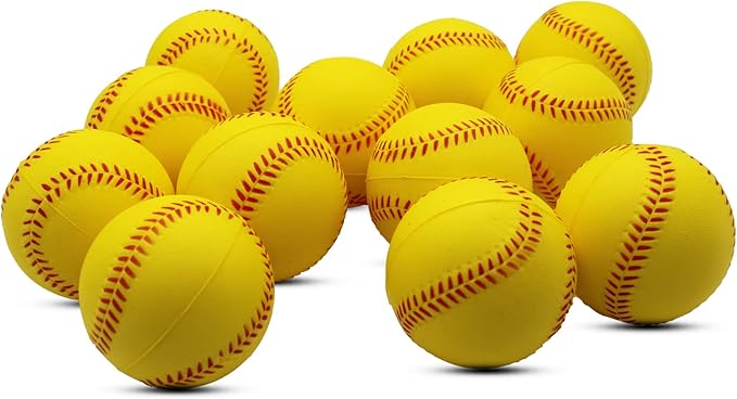 Magicorange Baseball, Foam Baseballs 20 Pack Practice Training Baseballs Unmarked Baseball Soft Toss, Batting, Fielding, Hitting, Pitching