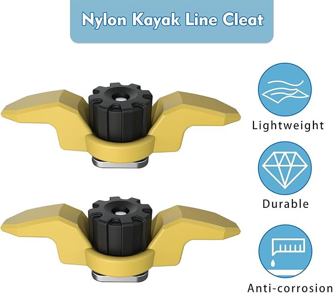 1007 Kayak Anchor Cleat Compatible with Kayak Track Light/Medium Duty Polymer Kayak Mount Track Kayak Low Profile Track Mount