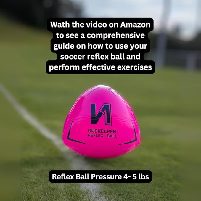 Soccer Reflex & Reaction Ball - White, Orange, Blue, Pink, and Fluo Yellow, Agility and Coordination Training for Kids and Juniors