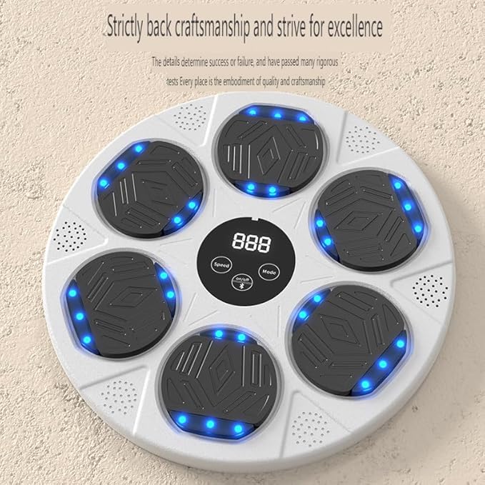 Music Boxing Machine with Two Pairs of Gloves, Upgraded Smart Bluetooth Music Boxing Parent-Child Games, Stress Relief Wall-Mounted Exercise Equipment for Home