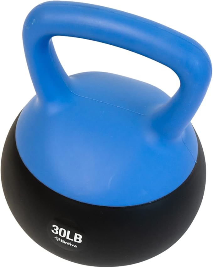 bintiva Soft Kettlebells - Sea and Iron Sand Filled Weights for Women and Men - Color Coded Kettle Bell Sets