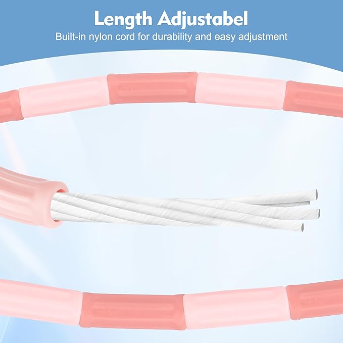 Coolrunner 9 FT Upgraded Kids Jump Rope, 2PC Soft Beaded Skipping Rope with Soft Anti-slip Handles, Adjustable Jumping Rope for Kids Adults, Plastic Segmented Long Enough