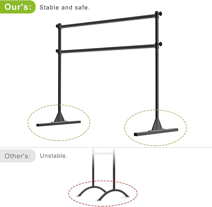 SELEWARE Height Adjustable Ballet Barre Freestanding Ballet Bar Heavy Duty Dance Bar Support Barre Movements Body Stretch Pull-ups, Sturdy Construction Never Fall Apart, Anti-Slip