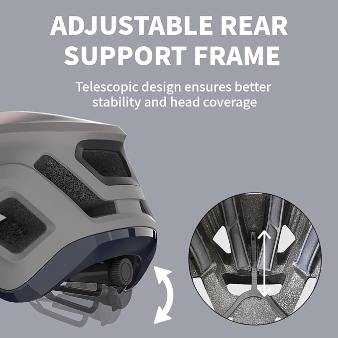 Bike Helmet for Adult Men & Women, Lightweight Bicycle Helmet, Adjustable Strap with Magnetic Buckle, Cycling Helmet for Mountain & Road Bike