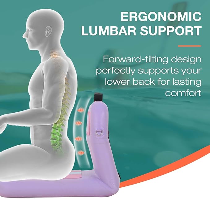 Niphean Inflatable Kayak Seat with Back Support, Sturdy Paddle Board Seat for Inflatable Boards, Canoe Seat, Boat Seat, SUP Seat, Supportive Kayak Seats with Back Support for Versatile Use