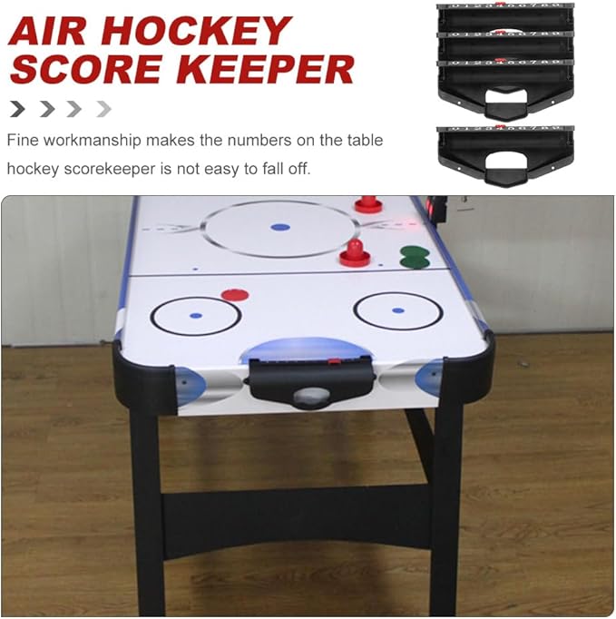 Kisangel 4pcs Table Hockey Accessories Air Hockey Billiards Accessories Desktop Accessories Plastic Scoring Units Foosball Balls Replacement Hockey Table Score Air Hockey Score Keeper Puck