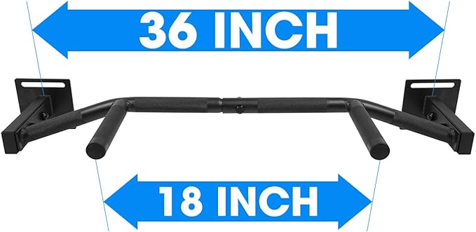 Yes4All Pull Up Bar Wall Mounted - Multifunctional Wall Mounted Pull Up Bar for Home Gym Workout Strength Training Equipment