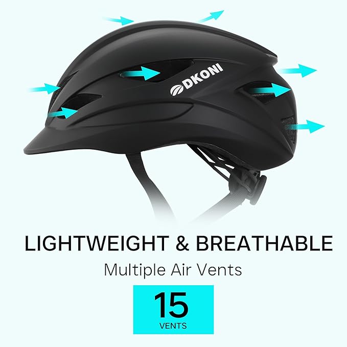 Bike Helmet Adult Urban:Bicycle Helmet for Men Women with USB Charge Detachable Taillight Helmets for Commuter Cycling Scooters