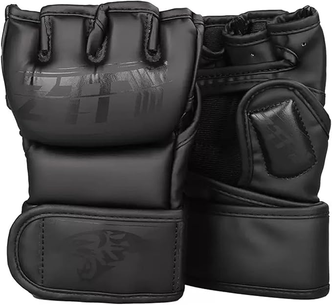 Half- Finger Adjustable Training MMA Gloves XL for Men and Women Ideal for Boxing and Kickboxing with Wrist Support and an Open Palm Design These Gloves are Made from PU Leather