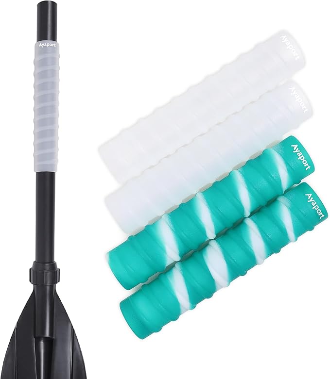 Ayaport Kayak Paddle Grips Non-Slip Silicone Wraps Blister Prevention Kayaking Accessories for Take-Apart Paddles