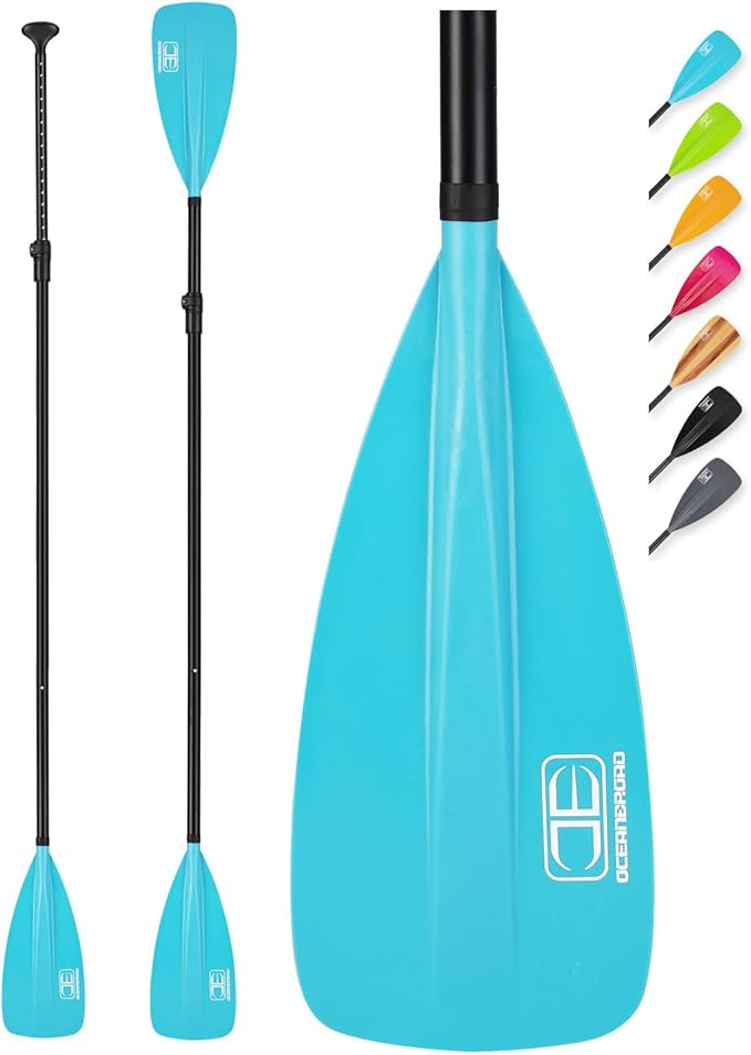 OCEANBROAD SUP Paddle - Adjustable Stand-Up Paddle for Paddleboard Kayak, Adjustable Aluminum Alloy Shaft with Reinforced Nylon Blades