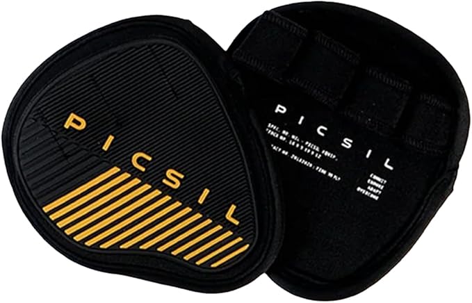 PICSIL - Fitness Grips Pads | Alternative to Gym Gloves | Strong Neoprene Grip for Weightlifting & Cross Training | Suitable for Men & Women | Design for Dumbbells and Pull Ups | One Size |