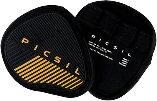 PICSIL - Fitness Grips Pads | Alternative to Gym Gloves | Strong Neoprene Grip for Weightlifting & Cross Training | Suitable for Men & Women | Design for Dumbbells and Pull Ups | One Size |
