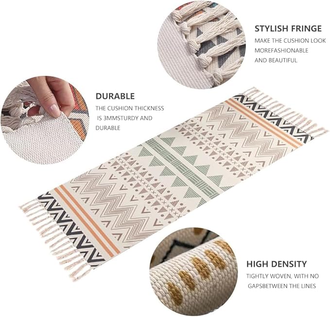 nuveti Cotton Yoga Mat - Absorbent, Grippy Tight Weave, Ashtanga & Hot Yoga Rug, Helps with Slippery Hands & Feet