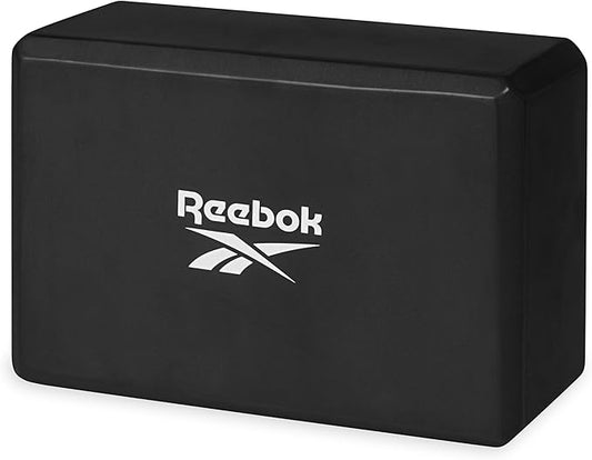 Reebok Solid Yoga Block, 4” x 6” x 9” Yoga Brick with Lightweight Support for Flexibility, Balance & Alignment, Portable Foam Block for Fitness, Home Workout, Stretching & More