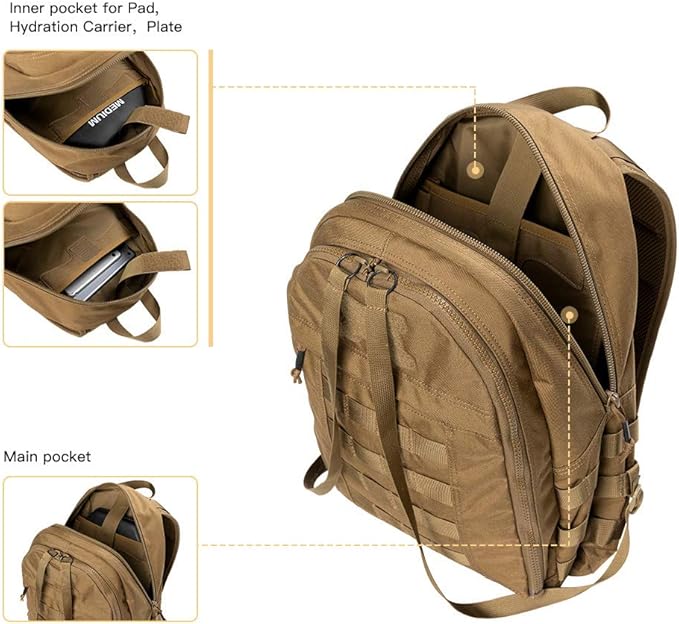 EXCELLENT ELITE SPANKER Military Tactical Backpack Detachable Backpack Quickly Turns into Outdoor Vest(Coyote Brown)