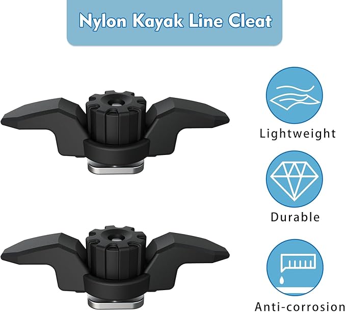 1007 Kayak Anchor Cleat Compatible with Kayak Track Light/Medium Duty Polymer Kayak Mount Track Kayak Low Profile Track Mount