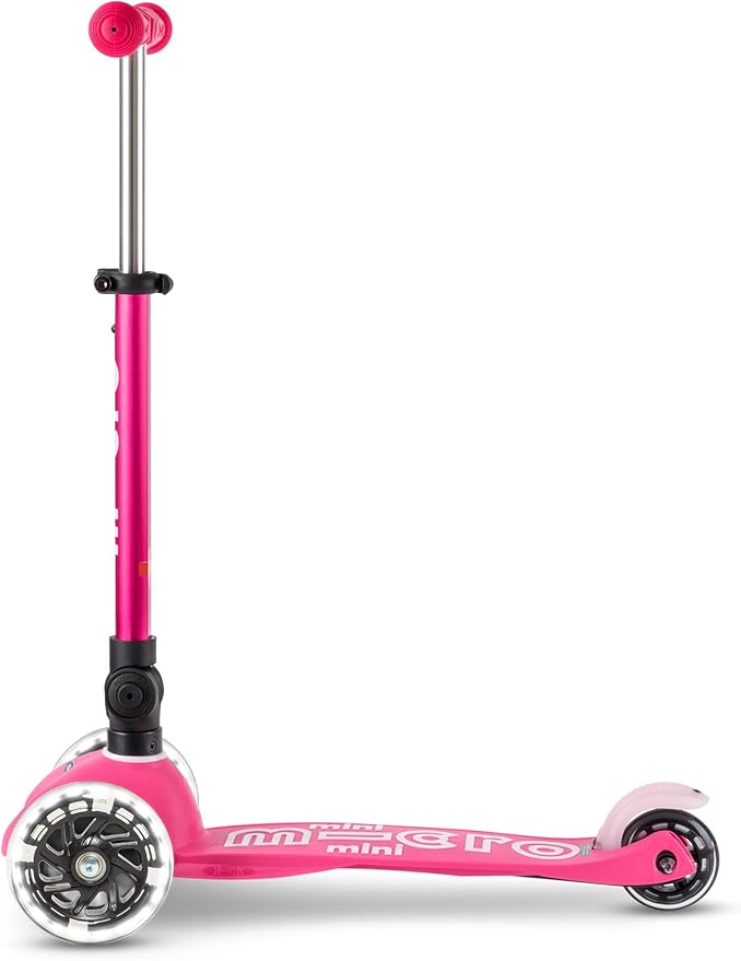 Micro Kickboard - Mini Deluxe Foldable LED Scooter, 3-Wheeled, Lean-to-Steer, Swiss-Designed Micro Scooter with LED Light-Up Wheels, for Kids Ages 2-5