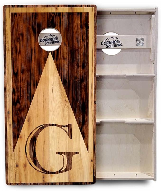 Tournament Cornhole Boards - Regulation 2'x4' Set 3/4" Baltic Birch - Bags Sold Separatetly (Wood Letter Design)