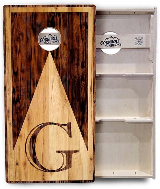 Tournament Cornhole Boards - Regulation 2'x4' Set 3/4" Baltic Birch - Bags Sold Separatetly (Wood Letter Design)