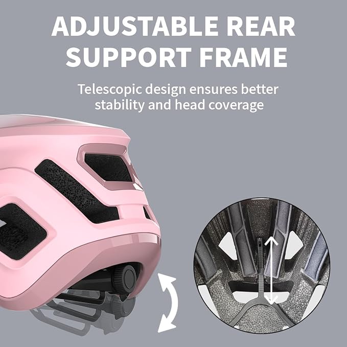 Bike Helmet for Adult Men & Women, Lightweight Bicycle Helmet, Adjustable Strap with Magnetic Buckle, Cycling Helmet for Mountain & Road Bike