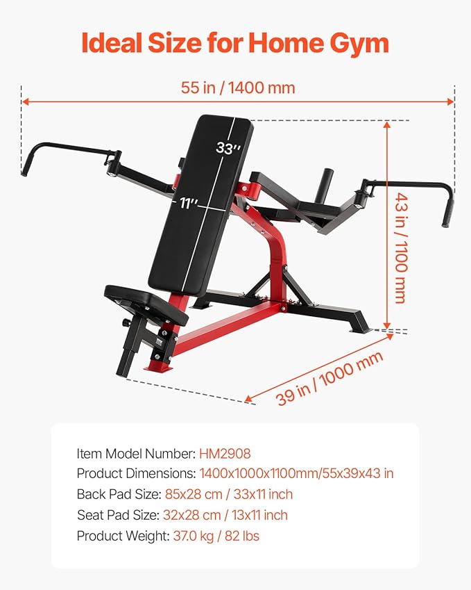 VEVOR Chest Press Machine, Bench Press Set, Adjustable Flat Incline Bench with Independent Converging Arms, Upper Chest Equipment, Fitness Home Gym Equipment Chest