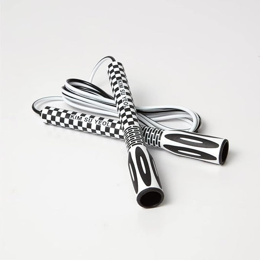 Skipping Jump Rope for Fitness Workout - Light Weight, Adjustable, Tangle Free, Excellent line control for Cardio Boxing, CrossFit, Training Exercise All Ages and Gender ( Special Luxury, KA-220, Made in Korea)