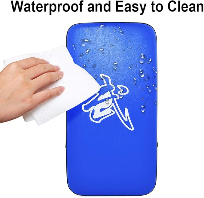 TLBTEK Taekwondo Kick Shield - Muay Thai MMA Karate Kickboxing Training Pads - Curved Leather Strike Shield