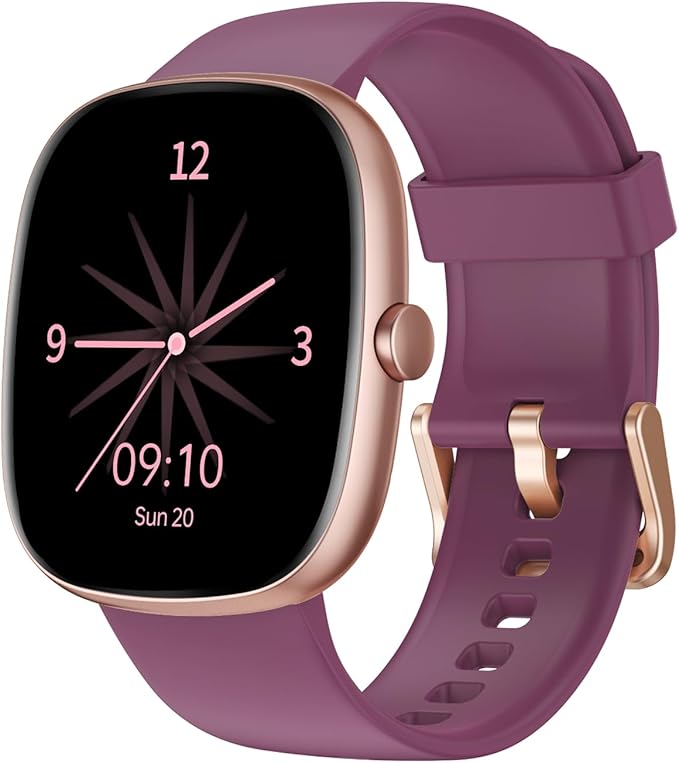 Fitness Tracker 2025 Ver. (Answer/Make Calls), 1.85" Smart Watch Fitness Watches for Women Men with 24/7 Heart Rate Blood Oxygen Monitor Sleep Tracker 100+ Sport Modes IP68 Waterproof (Purple)