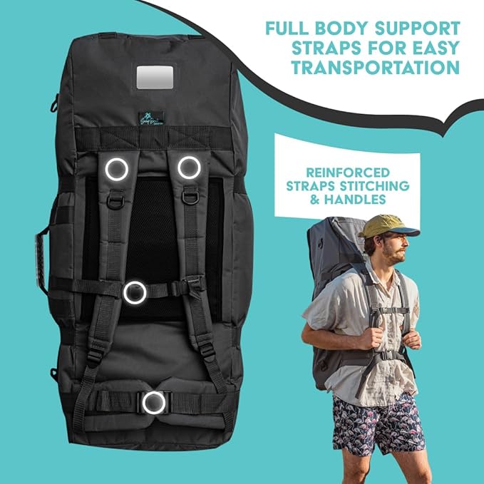 Paddle Board Backpack- Travel Backpack Bag for Paddle Board- Large Capacity Surfboard Bag- Paddle Board Bag for Water Sports- Waterproof Storage Bag- Backpack for Paddle Boards