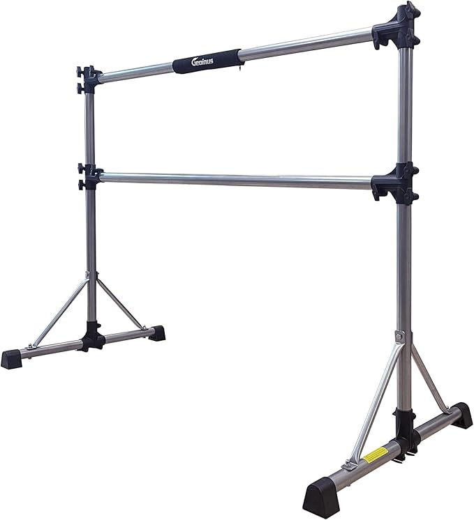 5FT Portable Ballet Barre Bar, Adjustable Freestanding Double Ballet Barre for Girls Kids & Adults, Stable Bar for Stretching, Studio Dancing, Home Workout, Max Load 350lbs