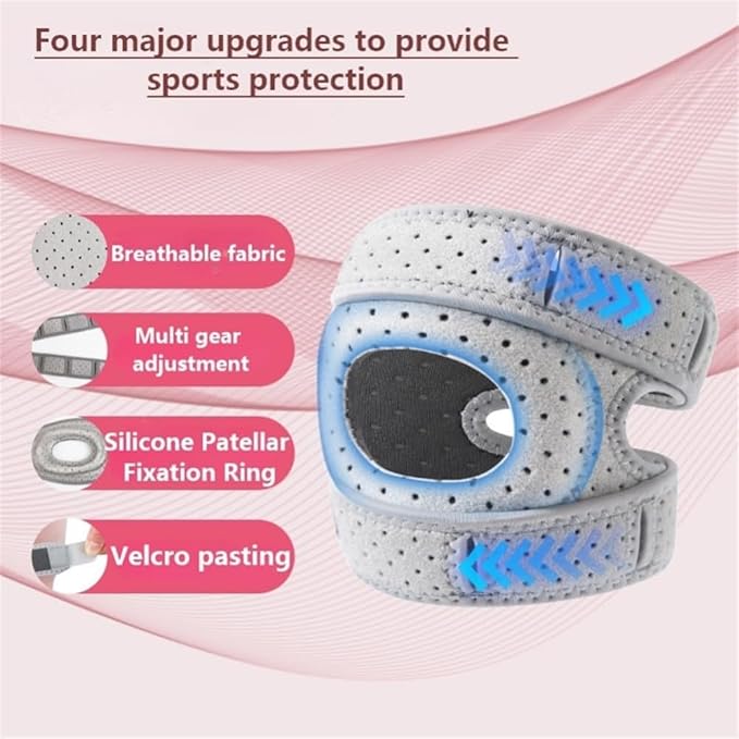 Knee Brace for Women Men Adjustable Knee Support with Side Stabilizers Patella Knee Brace with Patella Gel Pads for Meniscus Tear Knee Pain Arthritis Pain Injury Recoverys Running Workout