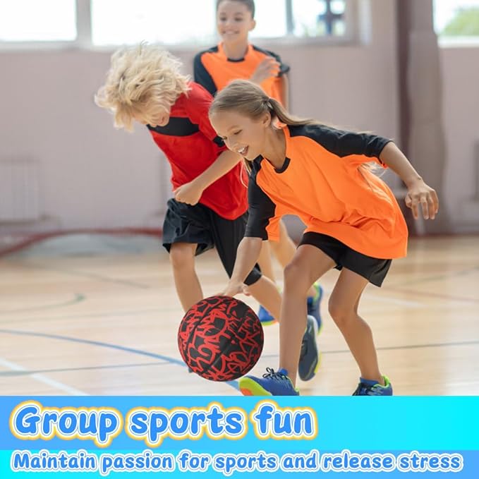 Dilabnba 9" Large Basketball Toy for Kids Adults, Mini Basketball for Outdoor Hoops, Anti-Slip Textured Grip, Pool Ball for Swimming Pool Hoops, Beach Balls Sand Toy for Indoor Yard (Size 6 Blue)