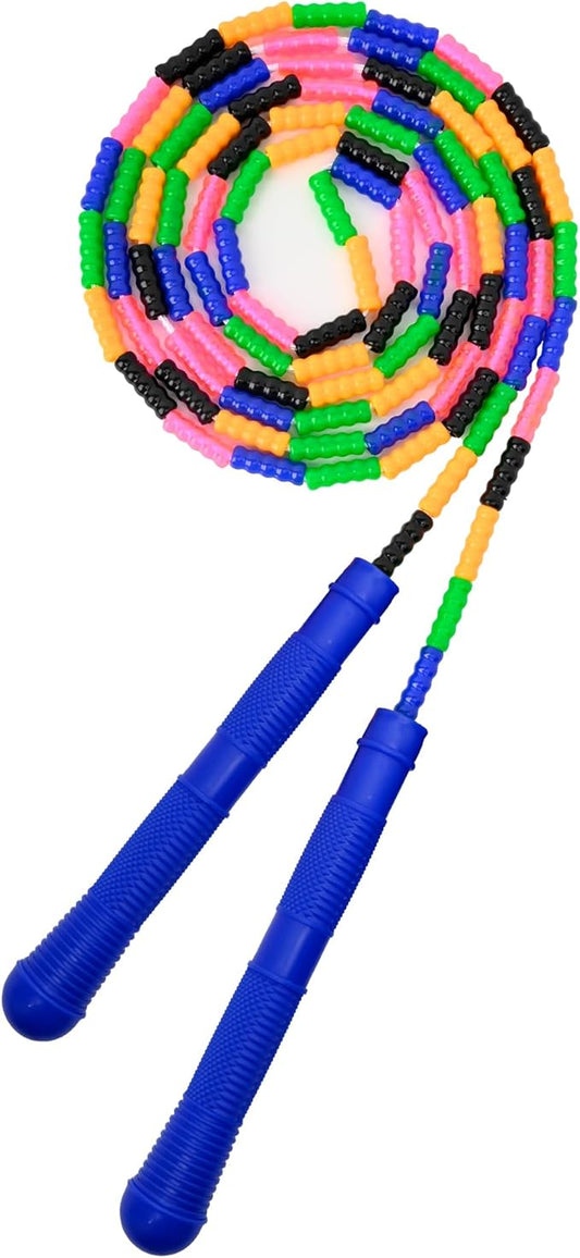 Beaded Jump Rope 1 Pack/2 Pack, ACEONE Segmented Skipping Rope for Kids Adults, Adjustable Tangle-Free Toddler Jumping Rope for Fitness Exercise Training